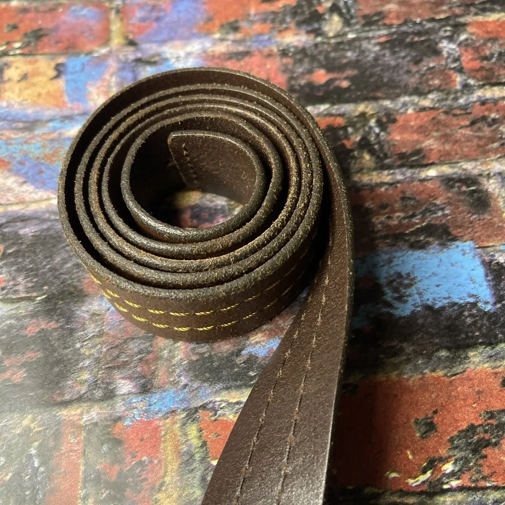 brown genuine real leather belt men 50